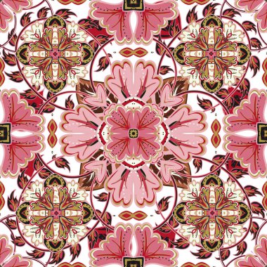 Muhteşem sorunsuz patchwork desen renkli Fas fayans, süsler. Duvar kağıdı, desen dolgularını, web sayfası arka planı, yüzey dokuları için kullanılabilir