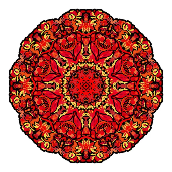 Mandala di fiori. Elementi decorativi vintage. Schema orientale, illustrazione vettoriale. Islam, arabo, indiano, turco, pakistan, cinese, motivi ottomani — Vettoriale Stock