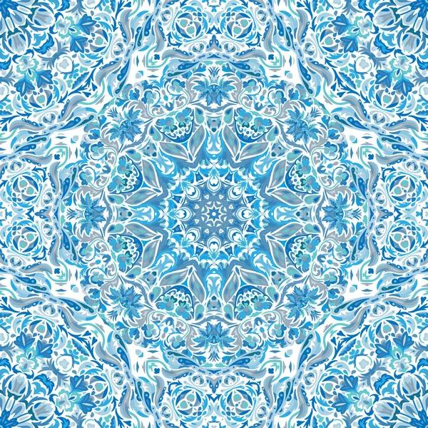 Festival Art nahtlose Mandala-Muster. ethnisch geometrischer Druck. bunte Rahmen Hintergrund — Stockvektor