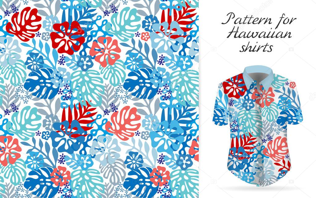 Download Hawaiian aloha shirt. an icon in a flat style isolated on ...
