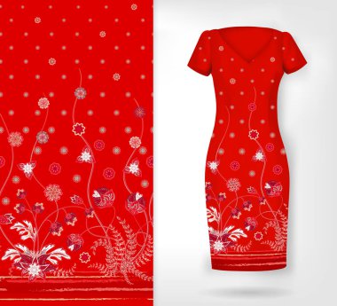 Dikey sorunsuz koleksiyonu Giysi, yatak örtüsü, Gelin, tebrik kartları, kumaş ya da kağıt baskı için çiçek dokulu kalıpları.