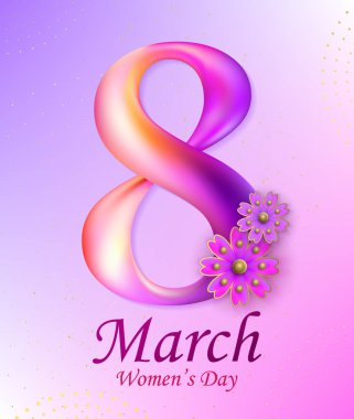 8 Mart Kadınlar Günü tebrik kartı şablonu