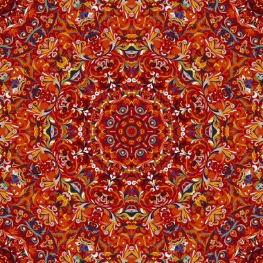 Stilize çiçek oryantal duvar kağıdı retro sorunsuz arka plan vektör, dekorasyon döşeme yazdırma oryantal kabile çiçek süsleme, Arabesk çiçek desenli karo vintage