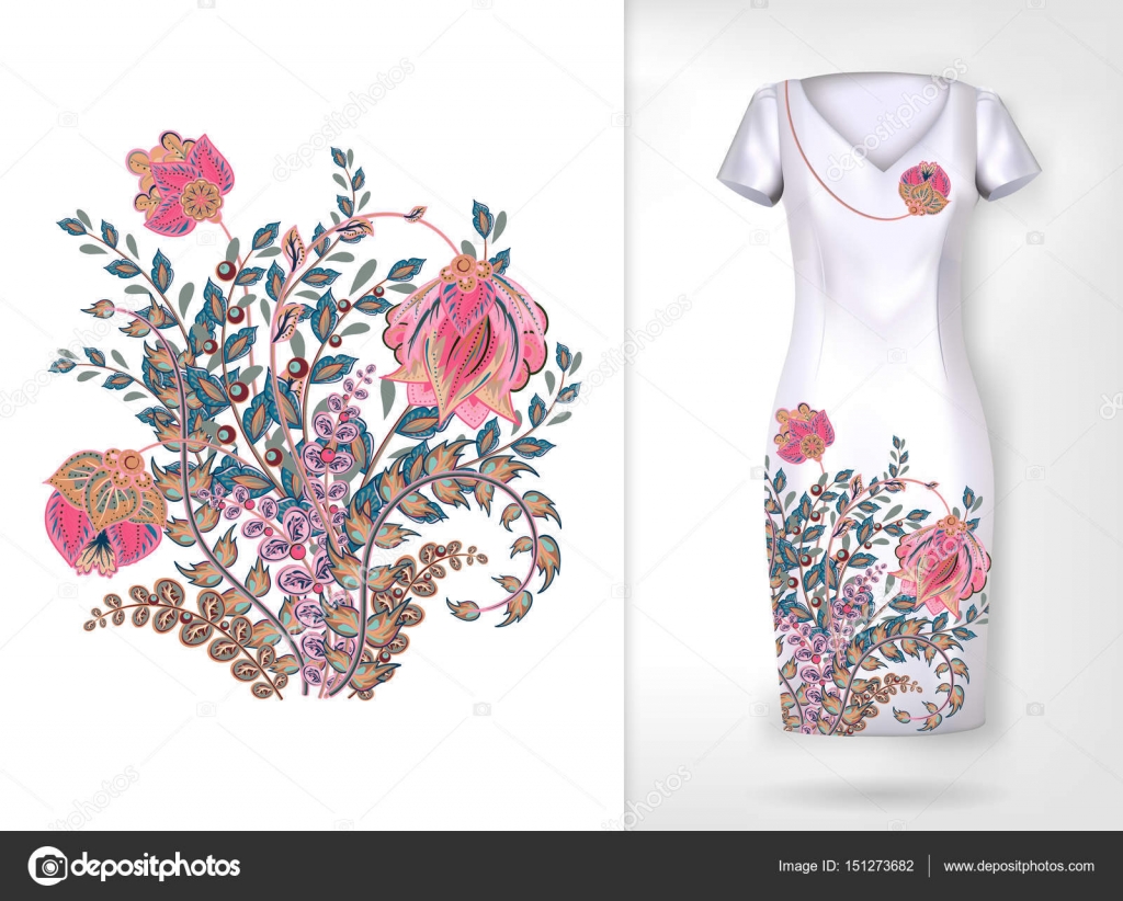 Vestido bordado imágenes de stock de arte vectorial | Depositphotos Vestido bordado imágenes de stock de arte vectorial | Depositphotos