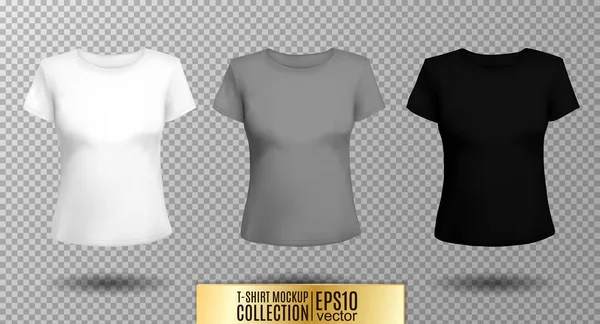 Πρότυπο T-shirt για άνδρες και γυναίκες, ρεαλιστική gradient mesh vetor eps10 εικονογράφηση. — Διανυσματικό Αρχείο