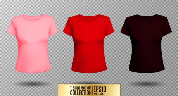 Πρότυπο T-shirt για άνδρες και γυναίκες, ρεαλιστική gradient mesh vetor eps10 εικονογράφηση. — Διανυσματικό Αρχείο