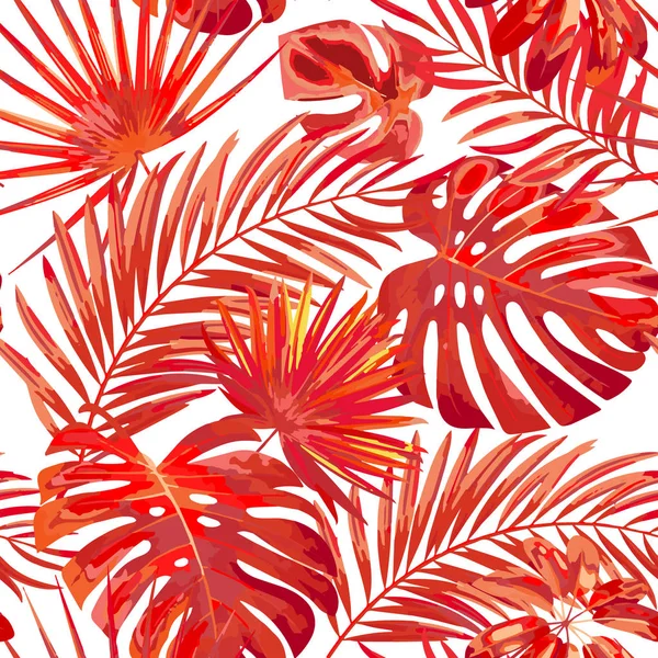 Texture vectorielle sans couture brillante avec feuilles multicolores — Image vectorielle