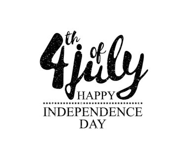 Dört Temmuz el çizmek yazı