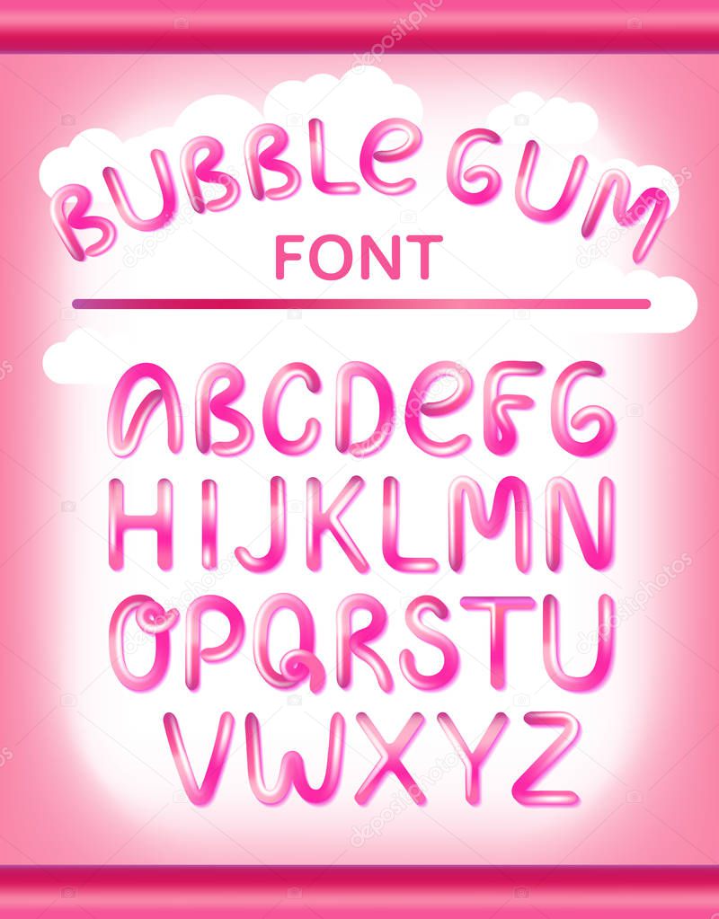 pink bubble letters font