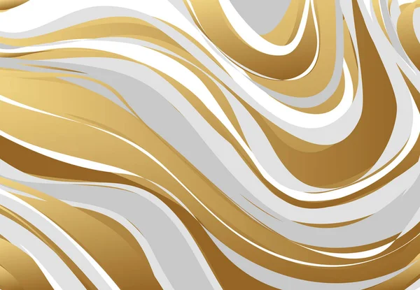 Textura jaspeada abstracta. Oro, gris, blanco, Vector — Vector de stock