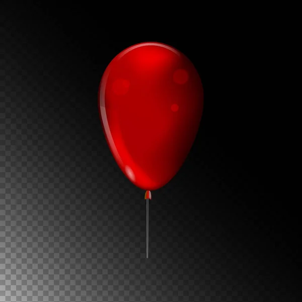 Roter Luftballon. Vektorobjekt auf transparentem Hintergrund. — Stockvektor