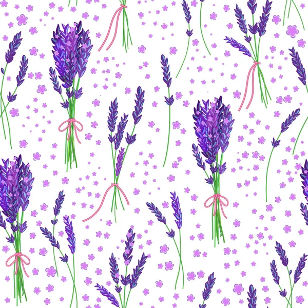 Vector seamless lavender background — Stock Vector