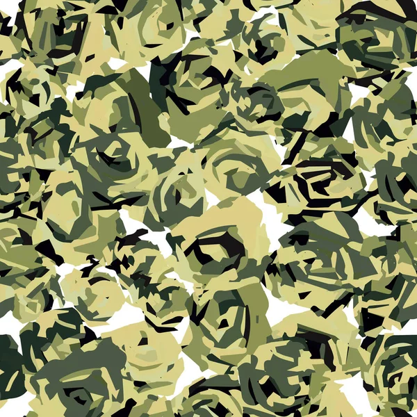 Camouflage Nahtlose Muster Grüner Vektor — Stockvektor