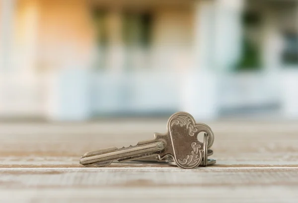 Close up silver key — Stock Photo, Image