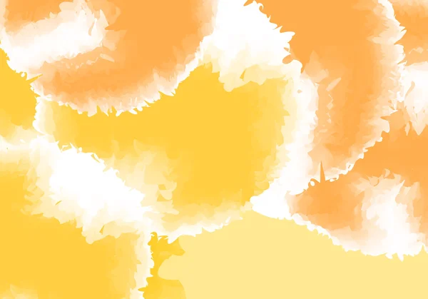 Acquerello pittura d'arte su sfondo giallo — Vettoriale Stock