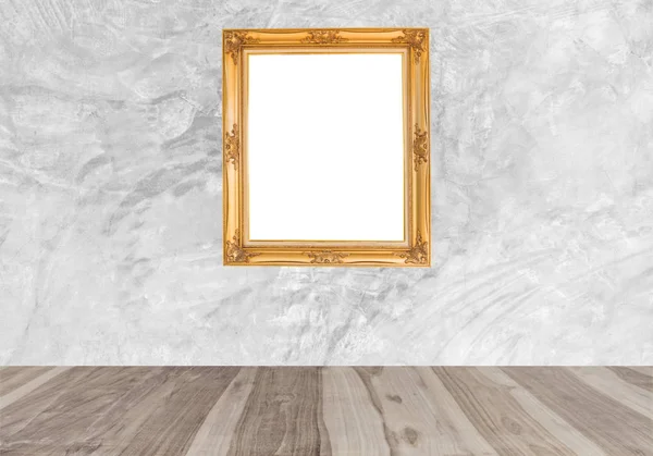 Pisos de madera y pared de hormigón moderno blanco — Foto de Stock