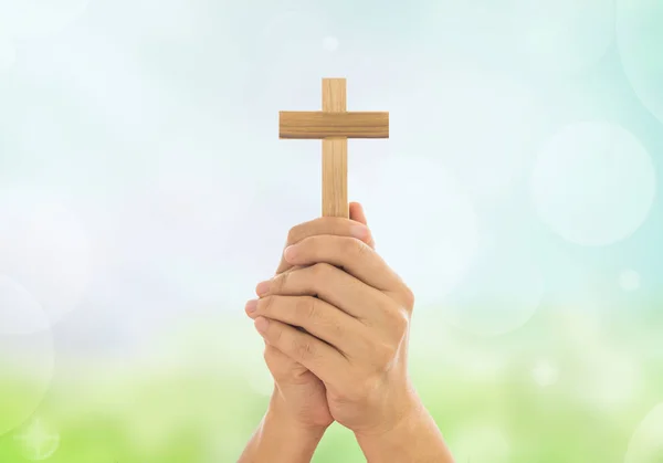 Cross holy and prayed — Stock Photo, Image