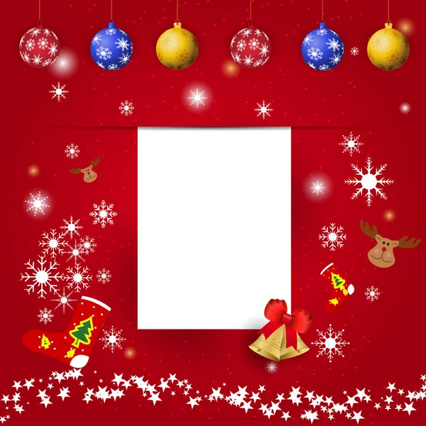 Natal e Ano Novo cartão de Saudações — Vetor de Stock