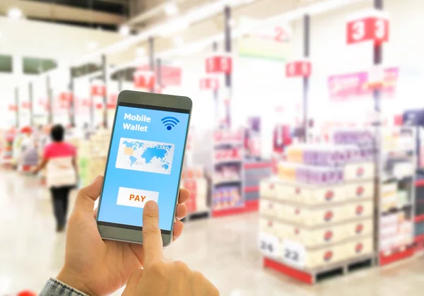 Digital wallet to pay for goods and services in a superstore for easy and fast.