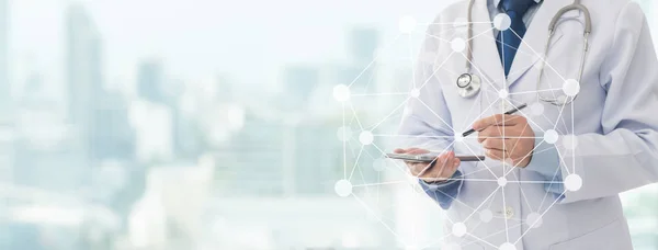 Doctor using a mobile phone