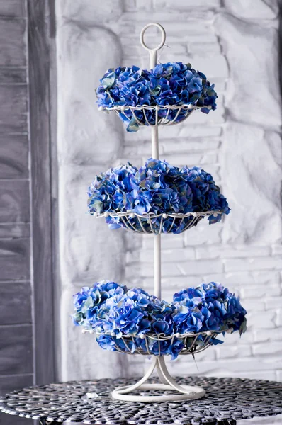 Blue hydrangea decoration for the garden