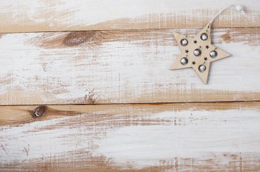 gemide bells Noel dekorasyon düz için ahşap oyuncak yıldızla yatıyordu