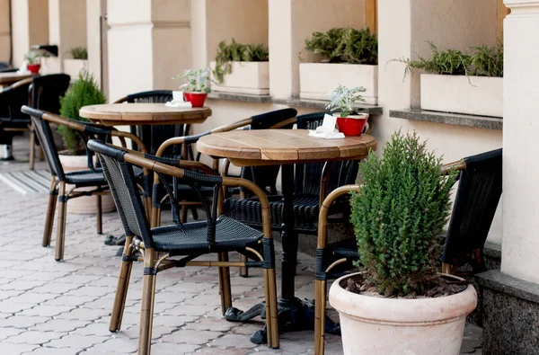 Offene Restaurantterrasse — Stockfoto