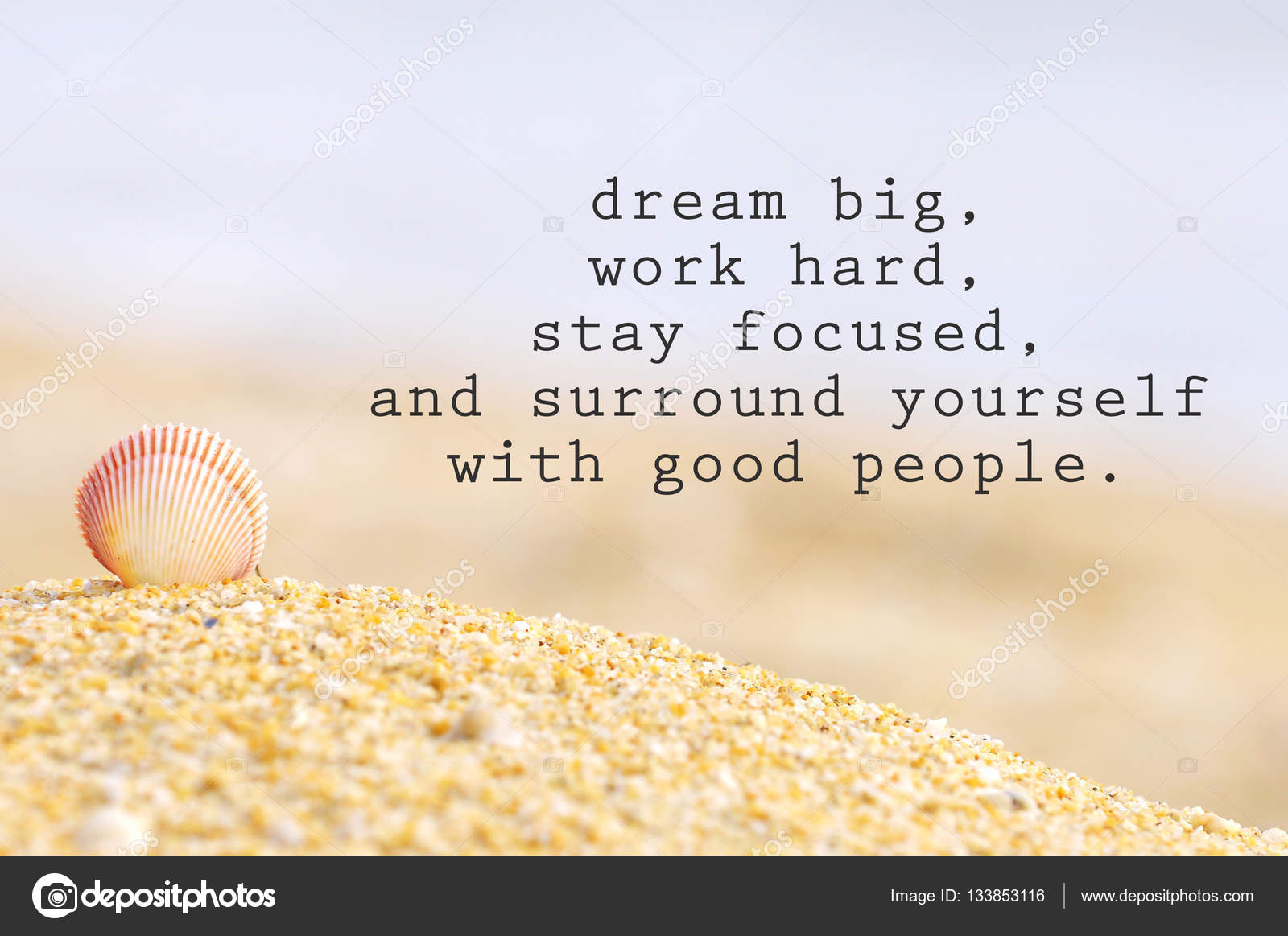 Inspirational Motivating Quote Of Shell Clam On The Sand At The Stock Photo Image By C Under Verse 133853116