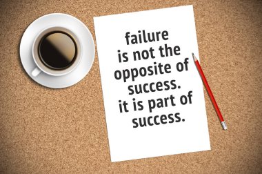 Inspirational Alıntı ile kahve, kalem kağıt üzerinde motive ve 