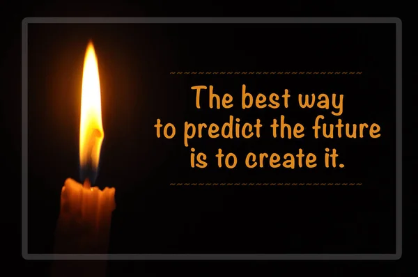 Inspirational motivating quote of candle with flame in dark back