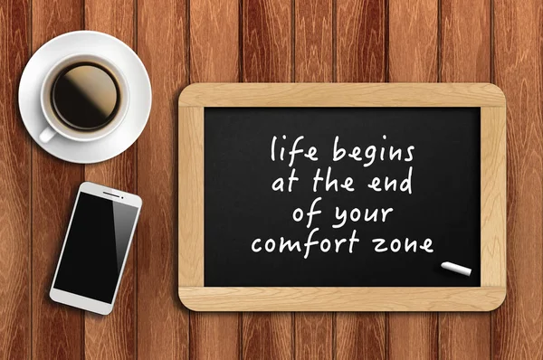 Inspirational alıntı adresinden kara tahta kahve, motive edici telefon 
