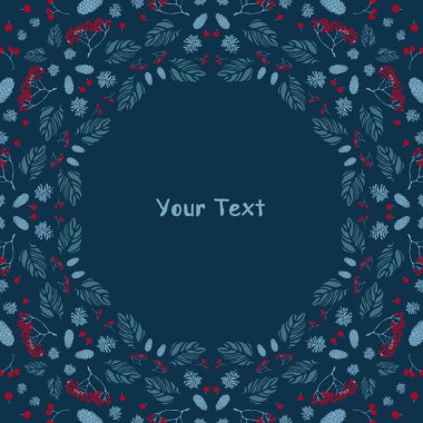 Mutlu Noeller. Kış. Tasarımınız için kartı şablonu.