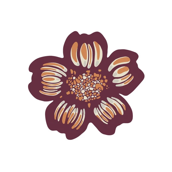 Flor de milenrama. Ilustración vectorial . — Vector de stock