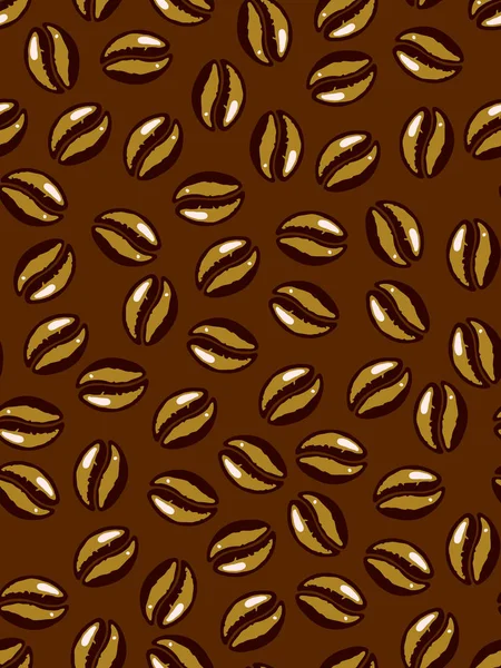 Coffee beans. Seamless pattern. Vector illustration. — Stock Vector