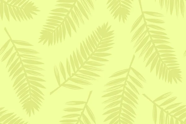 Nahtloses Muster mit Palmblättern auf hellem Hintergrund. Vektorillustration. — Stockvektor