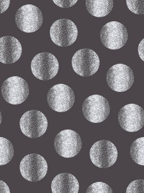 Küre ile Seamless modeli. Mürekkep ve fırça. Soyut. Elle çizilmiş. Vektör çizim.