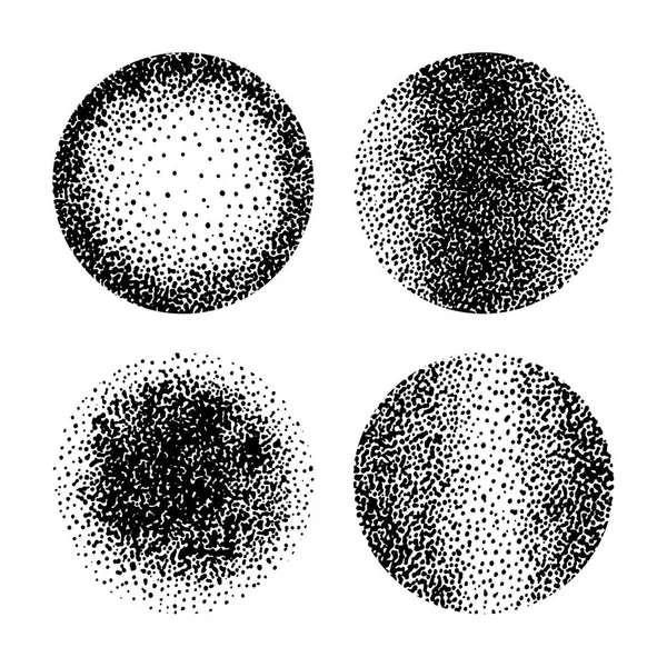 Esferas. Punto. Un conjunto de objetos gráficos para el diseño. Mano dibujada. Ilustración vectorial . — Archivo Imágenes Vectoriales
