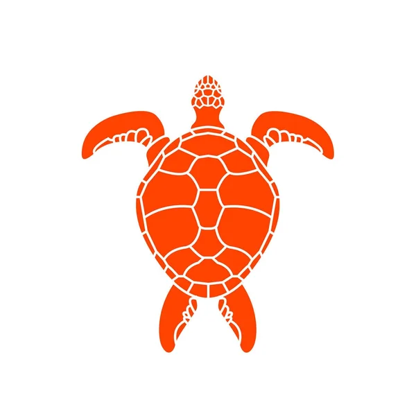 Cheloniidae. Tortue. La faune. Silhouette. Symbole, icône, logo . — Image vectorielle