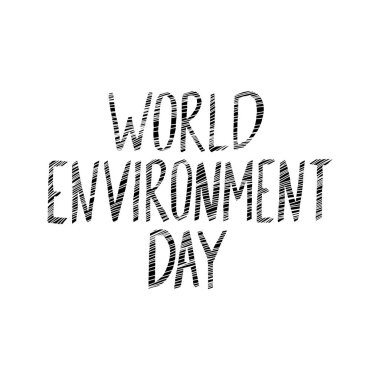 Dünya Çevre günü. Yazı. Vektör çizim.