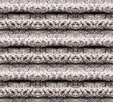 Beyaz kaba örme kumaş dokusu, kemp