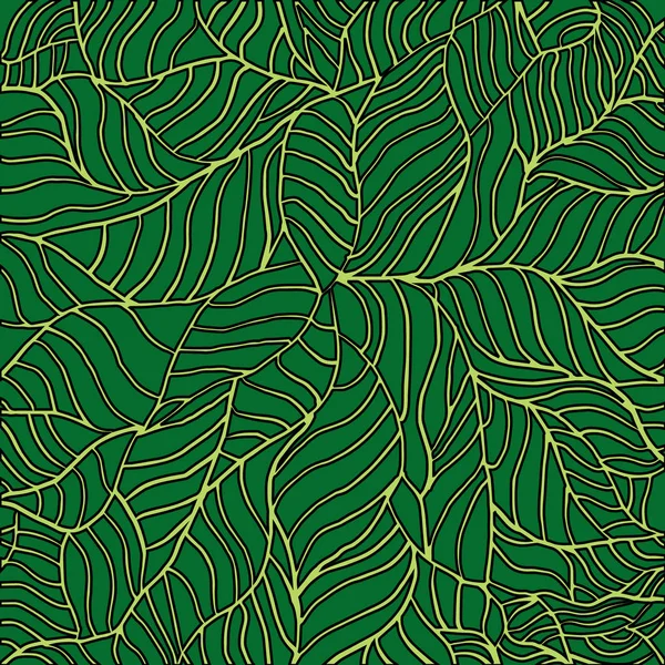 ヤシの木を描いた熱帯パターンをシームレスなベクトル — ストックベクタ