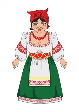 Kadın bir Rus ulusal kostüm