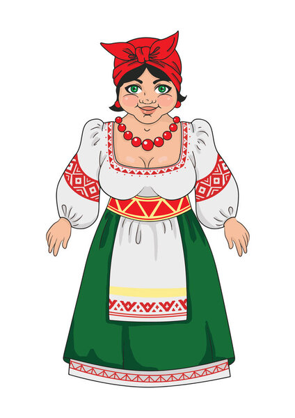 Woman in a Russian national costume