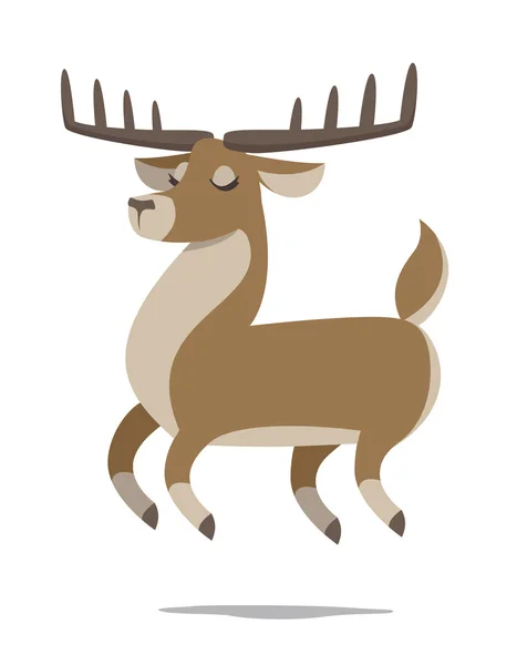 Deer tecknad karaktär vektor — Stock vektor
