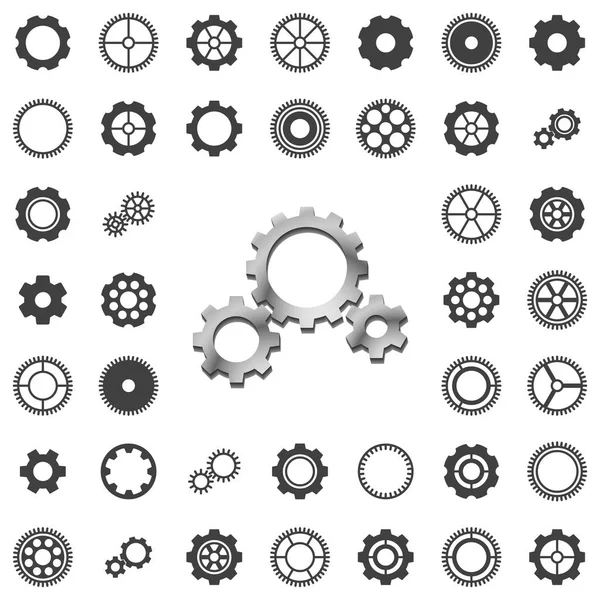 Symbole für Vektorräder — Stockvektor