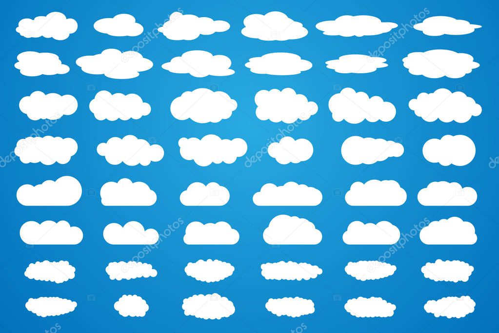 Clouds vector big set
