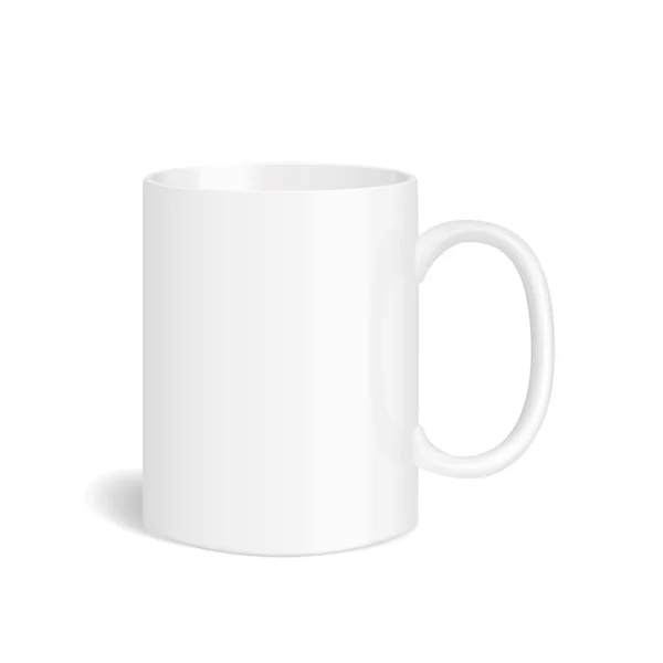 Vector realistic white mug — Stock Vector