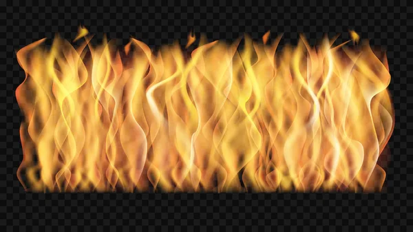Vector wall of transparent fire. — Stock Vector