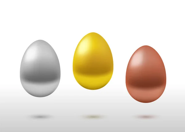 Vector realistic set of eggs. — Stock Vector