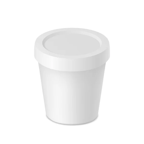 Vector realistic white container — Stock Vector